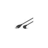 PremiumCord USB A 2.0 (M) - Mini USB B 2.0 (M) úhel 90°, 1,8m USB propojovací kabel