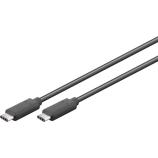 GOOBAY USB C 3.1 (M) - USB C 3.1 Gen 1 (M), 0,5m, černý USB propojovací kabel