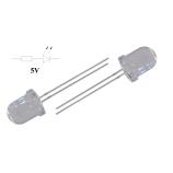 OptoSupply OSR5PA8131A-5V LED 8mm, červená