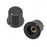 KN-8C knoflík plastový, průměr 35mm, osa 6mm, černý