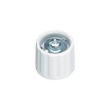 RITEL DKM21-GR knoflík plastový, průměr 15mm, osa 6mm, šedý
