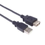 PremiumCord USB 2.0 A (M) - USB 2.0 A (F), 5m, černý USB prodlužovací kabel