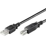 XERXES USB A 2.0 (M) - USB B 2.0 (M), 1m USB propojovací kabel