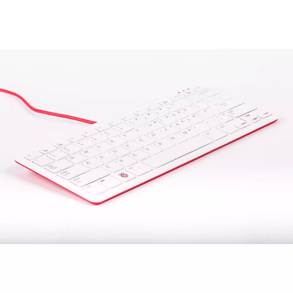 RASPBERRY Pi klávesnice, US, malinová/bílá 