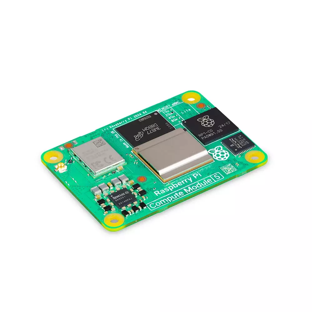 RASPBERRY Pi Compute Module 5: Wi-Fi & Bluetooth – Ano, RAM – 8 GB, eMMC – 16 GB