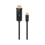 GOOBAY Kabel USB-C™ na HDMI™ 4K @ 60 Hz, 1 m, černý propojovací kabel