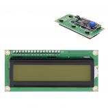 LCD displej 16x2, I2C, žlutozelený 