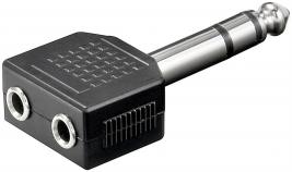 JACK 6,3 - 2x JACK 3,5 V/2x Z stereo rozdvojka