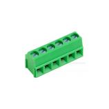PTR AK601/2-3.5-V-GREEN svorkovnice 2pól, rozteč 3,5mm, 10A/130V, vstup 90°, šroub