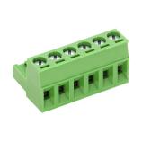 PTR AKZ950/16-5.08-GREEN svorkovnice zásuvka 16pól, rozteč 5,08mm, 12A/250V, vstup 180°, šroub