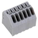 PTR AK4191/1KD/1-2.5-PEBBLE GREY svorkovnice 1pól, rozteč 2,5mm, 2A/250V, vstup 45°, pružina