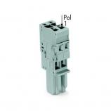 WAGO 769-102 svorkovnice zásuvka 2pól, rozteč 5mm, 32A/500V, vstup 180°, pružina