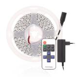 Sada LED pásku 5m 35W 12V-5M10W, teplá bílá s adaptérem a dálkovým ovladačem