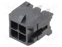 Socket  wire-board  male  Minitek® Pwr 3.0  3mm  PIN  4  THT  5A