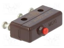 Mikrospínač SNAP ACTION  bez páčky  SPDT  5A/250VAC  ON-(ON)
