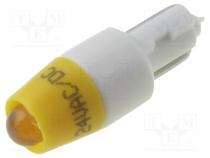 Žárovka LED  žlutá  T5  24V  Poč.diod  1