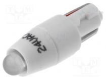 Žárovka LED  bilá  T5  24V  Poč.diod  1