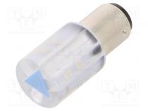 Indicator  LED  BA15D,T20  blue  plastic  230VAC  230VDC  -20÷60°C