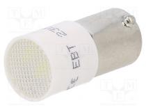 Indicator  LED  BA9S,T10  white  plastic  230VAC  230VDC  -20÷60°C