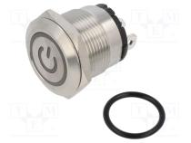 Switch  vandal resistant  Pos  2  SPST-NO  20A/220VAC  IP40  OFF-ON