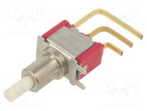 Switch  push-button  Pos  2  SPDT  0.02A/20VAC  0.02A/20VDC  1GΩ