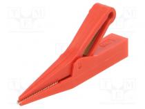 Krokosvorka  10A  červená  Rozs.uchop  max.9,5mm