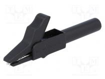 Krokosvorka  15A  černá  Rozs.uchop  max.12mm  Povrch  niklovaný