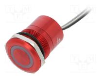 Switch  capacitive  Pos  2  SPST-NC  0.01A/12VDC  IP68  ON-OFF  red