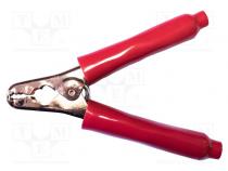 Krokosvorka  200A  Rozs.uchop  max.38mm  Celk.dél  153mm  červená