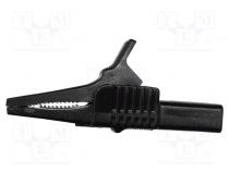 Krokosvorka  30A  černá  Rozs.uchop  max.19mm  Povrch  niklovaný