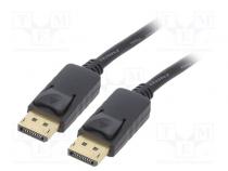 Kabel  DisplayPort 1.2,HDCP 1.3  PVC  černá