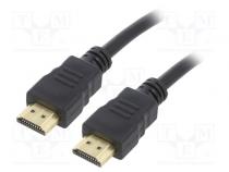 Cable  HDMI 2.0  HDMI plug,both sides  PVC  4.5m  black  30AWG