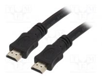Cable  HDMI 1.4  HDMI plug,both sides  PVC  15m  black  Core  Cu