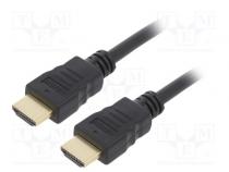 Cable  HDMI 2.0  HDMI plug,both sides  PVC  1.8m  black  30AWG
