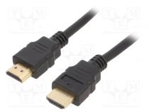 Cable  HDMI 2.0  HDMI plug,both sides  PVC  1.8m  black  30AWG