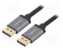 Kabel  DisplayPort 1.2,HDCP 1.3  černá  Mat.těl  hliník