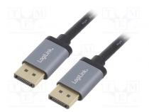 Kabel  DisplayPort 1.2,HDCP 1.3  černá  Mat.těl  hliník