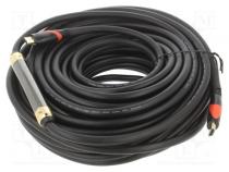 Cable  HDMI 1.4  HDMI plug,both sides  PVC  25m  black  Core  Cu