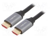 Cable  HDMI 2.1  HDMI plug,both sides  3m  black