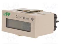 F&F CLG-14T-24V Počítadlo elektronických provozních hodin LCD 48x24x52 mm