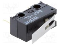 Mikrospínač SNAP ACTION  s páčkou  SPDT  3A/125VAC  ON-(ON)  IP40