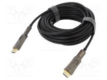 Kabel  HDCP 2.2,HDMI 2.0,optický  černá  Mat.těl  kov