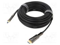 Kabel  HDCP 2.2,HDMI 2.0,optický  černá  Mat.těl  kov