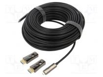 Kabel  HDCP 2.2,HDMI 2.0,optický  černá  Mat.těl  kov