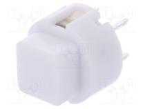 Switch  keypad  Pos  2  SPST-NO  0.01A/32VDC  white  THT  1.3N  D6