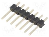 Pin header  pin strips  male  PIN  7  straight  2.54mm  THT  1x7