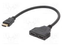 Rozbočovač  pasivní  černá  Vst  zástrčka HDMI