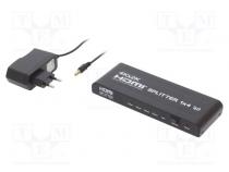 Rozbočovač  HDCP,HDMI 1.4  černá  Vst  HDMI zásuvka