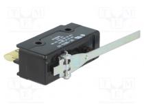 Mikrospínač SNAP ACTION  s páčkou  DPDT  10A/250VAC  10A/28VDC