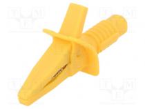 Krokosvorka  10A  žlutá  max.25mm  Připojení  zásuvka 4mm